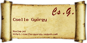 Cselle György névjegykártya