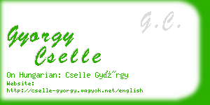 gyorgy cselle business card